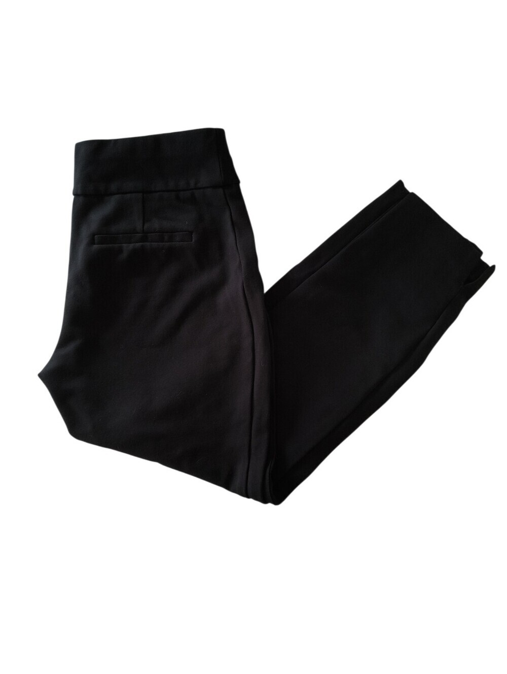 Express Black Cropped Skinny Pull On Trousers Size M